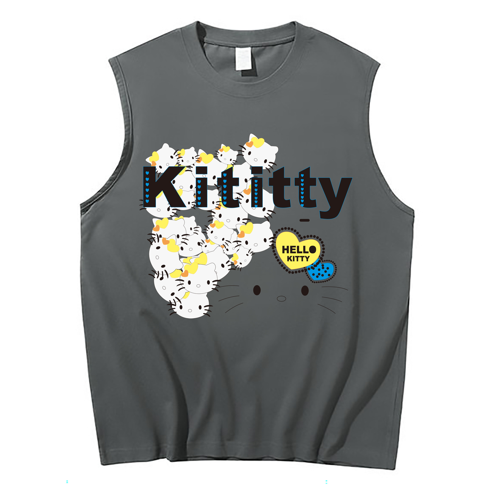 （画像用） Hello Kitty ハローキティ コットン100％タンクトップ（フロントプリント）
